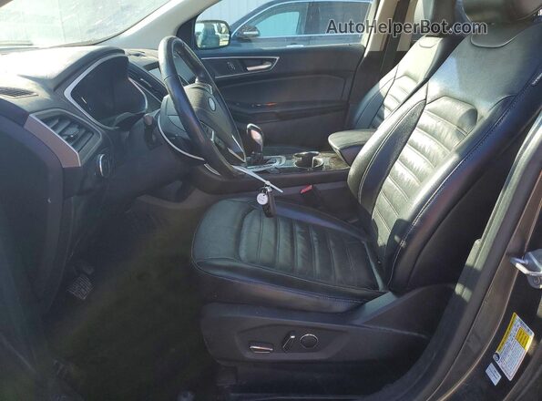 2FMPK4J83JBB15837 2018 FORD EDGE Gray წინა სალონის ხედი