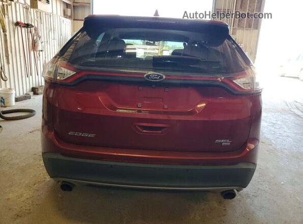2FMPK4J84HBC04441 2017 FORD EDGE Red Rear view