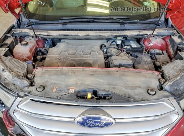 2FMPK4J84HBC04441 2017 FORD EDGE Red Engine compartment view