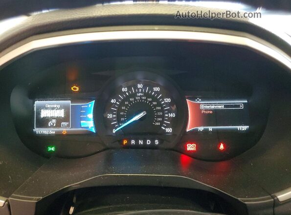 2FMPK4J84HBC04441 2017 FORD EDGE Red Instrument cluster view