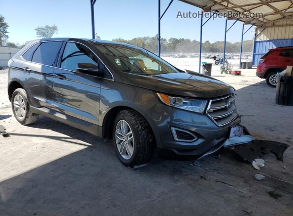 2FMPK4J84JBB69776 2018 FORD EDGE Gray Delantero derecho
