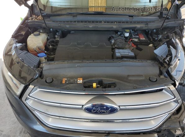 2FMPK4J84JBB69776 2018 FORD EDGE Gray Vista del compartimento del motor