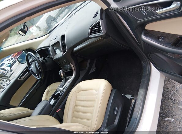 2FMPK4J85GBB48038 2016 FORD EDGE White Widok wnętrza z przodu