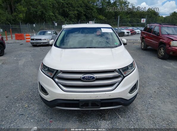2FMPK4J85GBB48038 2016 FORD EDGE White Widok zestawu wskaźników