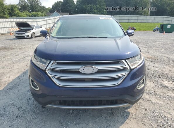 2FMPK4J85GBC33798 2016 FORD EDGE Синий Вид спереди