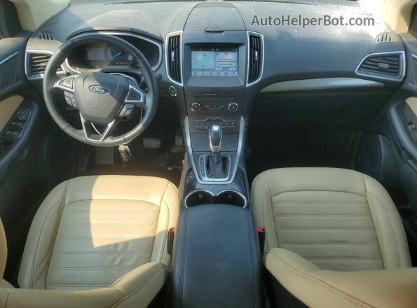 2FMPK4J85GBC33798 2016 FORD EDGE Синий Вид панели приборов