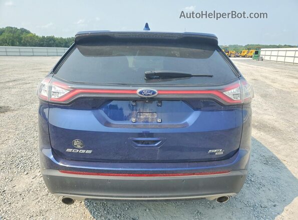 2FMPK4J85GBC33798 2016 FORD EDGE Синий Вид сзади
