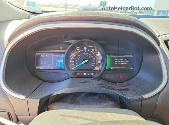 2FMPK4J85HBC10264 2017 FORD EDGE White Instrument cluster view
