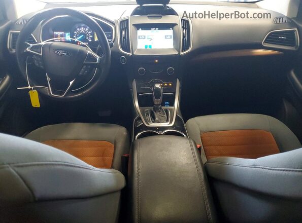 2FMPK4J85JBB15208 2018 FORD EDGE Blue Вид панелі приладів