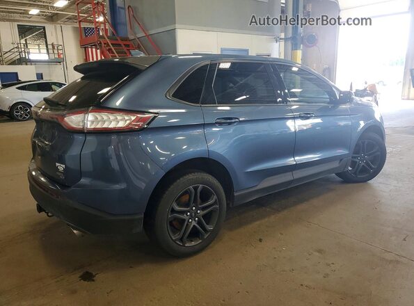 2FMPK4J85JBB15208 2018 FORD EDGE Blue Задня права чверть