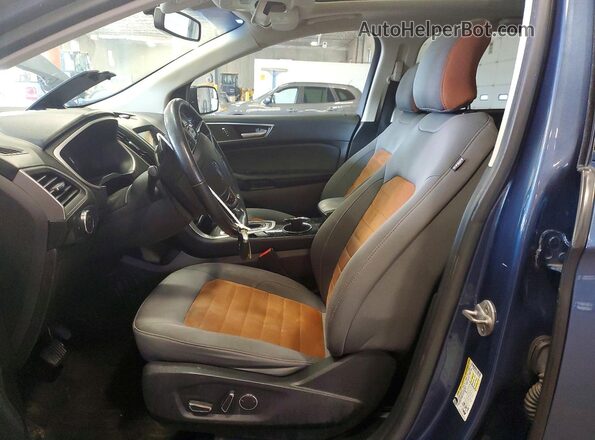 2FMPK4J85JBB15208 2018 FORD EDGE Blue Вид салону спереду