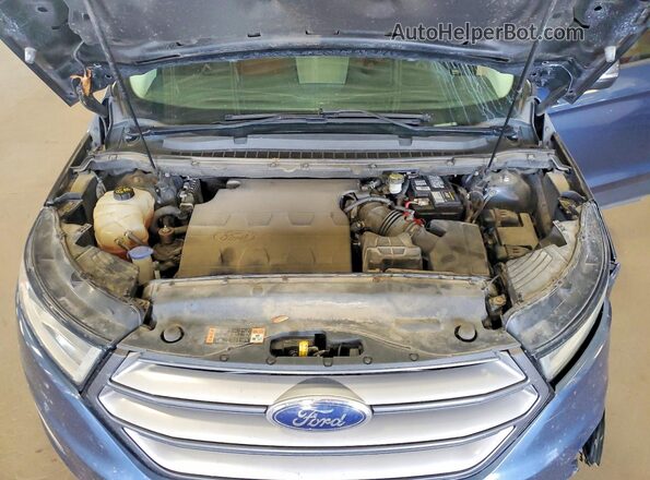 2FMPK4J85JBB15208 2018 FORD EDGE Blue Вид підкапотного простору