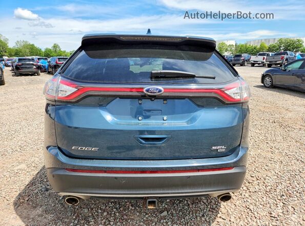 2FMPK4J86GBC19473 2016 FORD EDGE Blue Rear view