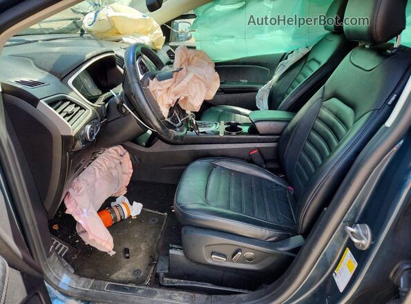 2FMPK4J86GBC19473 2016 FORD EDGE Blue Front interior view