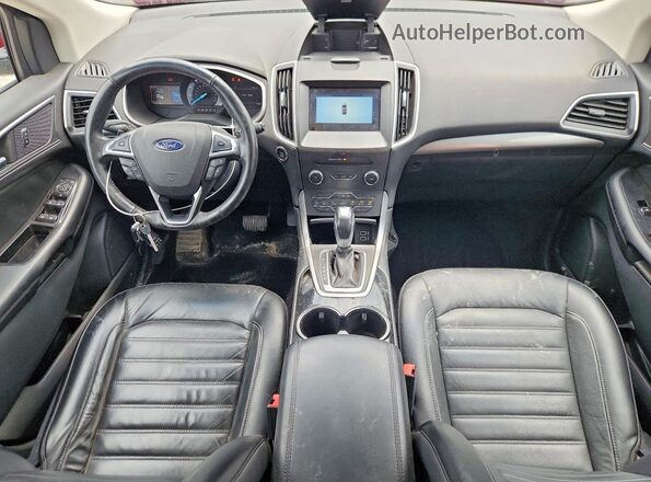 2FMPK4J87GBB43004 2016 FORD EDGE Red Вид панелі приладів