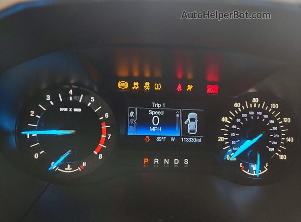 2FMPK4J88HBB64588 2017 FORD EDGE Silver Вид щитка приладів