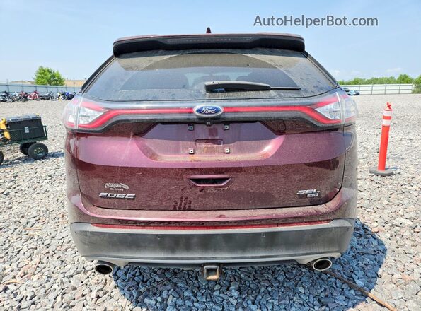2FMPK4J88JBB49448 2018 FORD EDGE Maroon Vista trasera