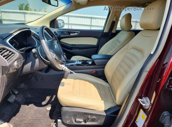 2FMPK4J88JBB49448 2018 FORD EDGE Maroon Vista interior delantera