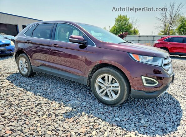 2FMPK4J88JBB49448 2018 FORD EDGE Maroon Delantero derecho