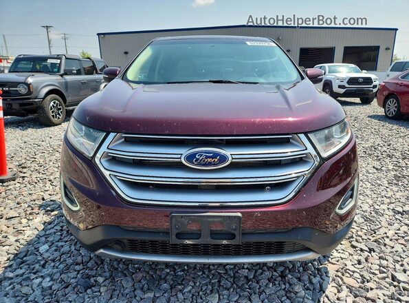 2FMPK4J88JBB49448 2018 FORD EDGE Maroon Vista frontal