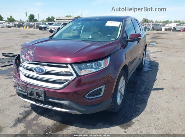 2FMPK4J89HBB37951 2017 FORD EDGE Maroon Przód lewy