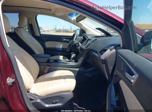 2FMPK4J89HBB37951 2017 FORD EDGE Maroon Widok wnętrza z przodu