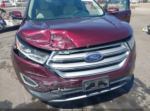 2FMPK4J89HBB37951 2017 FORD EDGE Maroon Widok z przodu