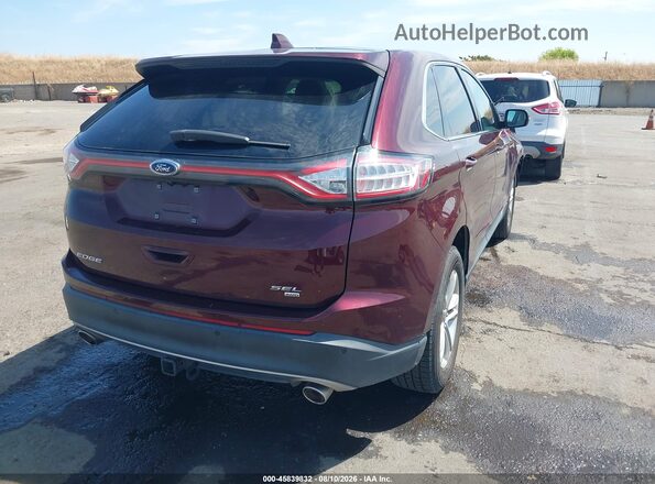 2FMPK4J89HBB37951 2017 FORD EDGE Maroon Tył prawy