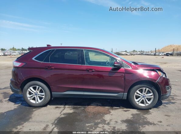 2FMPK4J89HBB37951 2017 FORD EDGE Maroon Widok wnętrza z tyłu