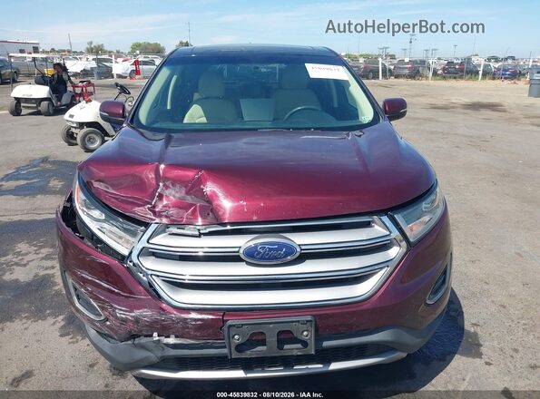 2FMPK4J89HBB37951 2017 FORD EDGE Maroon Widok zestawu wskaźników