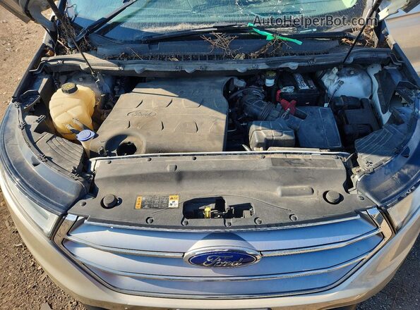 2FMPK4J89HBC08050 2017 FORD EDGE Beige Widok komory silnika