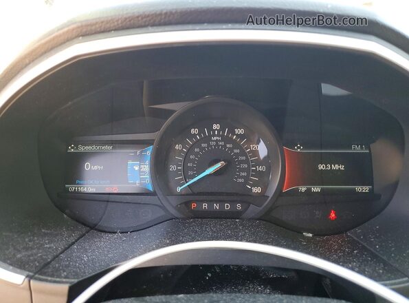 2FMPK4J89JBB47465 2018 FORD EDGE Gray Instrument cluster view