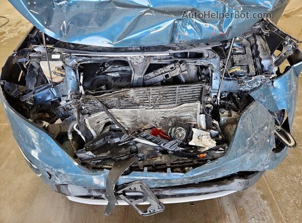 2FMPK4J8XGBC11327 2016 FORD EDGE Blue Widok wnętrza z tyłu