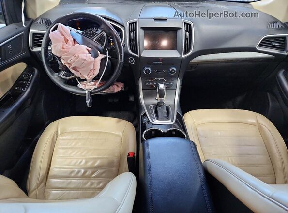 2FMPK4J8XGBC11327 2016 FORD EDGE Blue Widok deski rozdzielczej