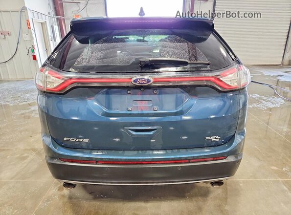 2FMPK4J8XGBC11327 2016 FORD EDGE Blue Widok z tyłu