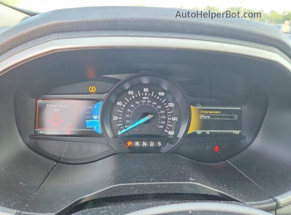 2FMPK4J8XJBC10587 2018 FORD EDGE Gray Вид щитка приладів