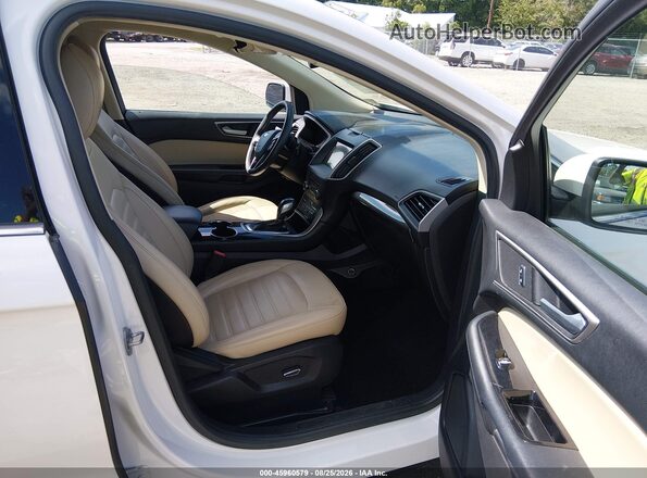 2FMPK4J90HBB18794 2017 FORD EDGE Белый Вид салона спереди