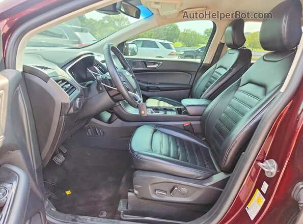 2FMPK4J90KBB11531 2019 FORD EDGE Burgundy Vista interior delantera