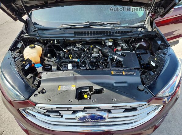 2FMPK4J90KBB11531 2019 FORD EDGE Burgundy Vista del compartimento del motor