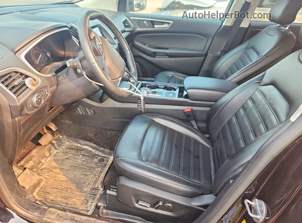2FMPK4J90KBB12856 2019 FORD EDGE Black წინა სალონის ხედი