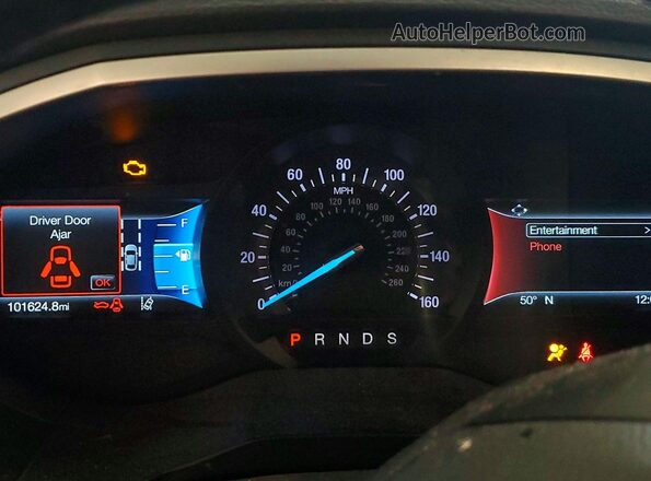 2FMPK4J90KBB20794 2019 FORD EDGE Maroon Вид щитка приладів