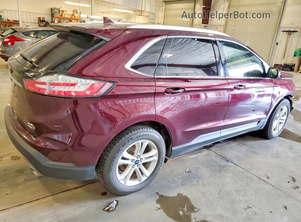 2FMPK4J90KBB20794 2019 FORD EDGE Maroon Задня права чверть