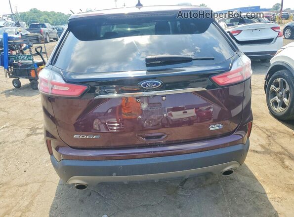 2FMPK4J90KBC46721 2019 FORD EDGE Maroon Vista trasera