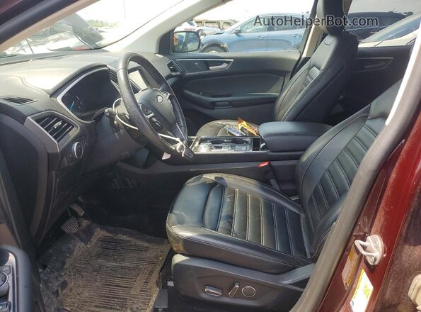 2FMPK4J90KBC46721 2019 FORD EDGE Maroon Vista interior delantera