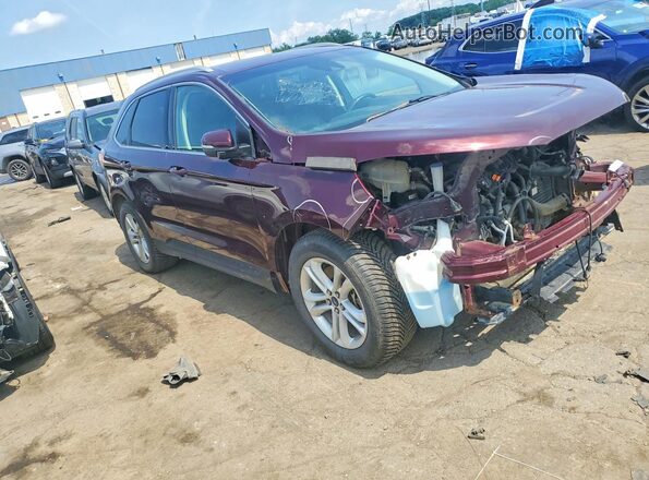 2FMPK4J90KBC46721 2019 FORD EDGE Maroon Delantero derecho