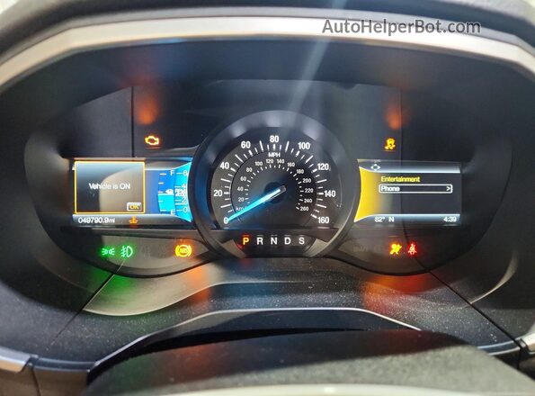 2FMPK4J90LBA01578 2020 FORD EDGE Blue ხელსაწყოთა პანელის ხედი