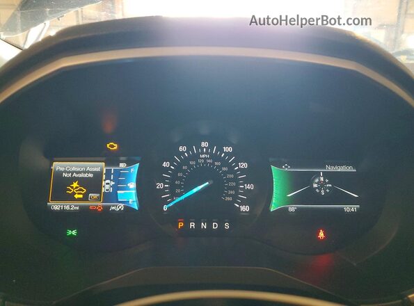 2FMPK4J90LBA91282 2020 FORD EDGE Blue Вид щитка приладів