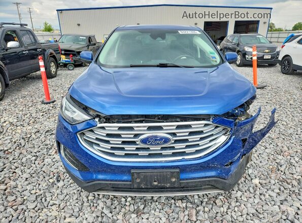 2FMPK4J90MBA59269 2021 FORD EDGE Blue Вид спереду