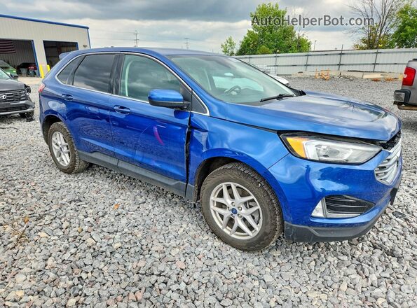 2FMPK4J90MBA59269 2021 FORD EDGE Blue Передня права чверть