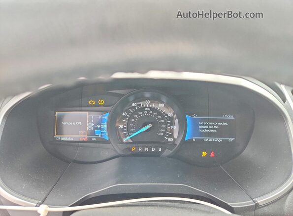 2FMPK4J90MBA59269 2021 FORD EDGE Blue Вид щитка приладів